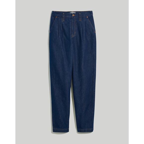 Madewell Baggy Straight Jeans  trousers in Woodham Wash: Pleated Edition 26 - Picture 14 of 14
